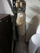 A tribal stone type phallic symbol statue - H 98 cm, W 20 cm