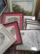 A collection of assorted pictures and prints to include Stafford interest