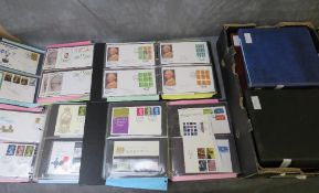 TEN FIRST DAY COVER ALBUMS, mainly from the 1970s and 1980s - from the 1940s to the 1980s,