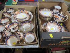 Two trays of assorted ceramics to include antique Royal Albert examples