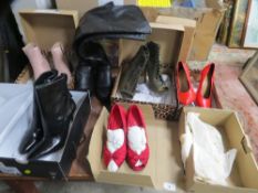 A selection of boxed ladies shoes to include River Island examples