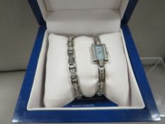 A boxed Rotary wrist watch and bracelet set