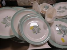 A tray of Wedgwood Woodberry dinner ware