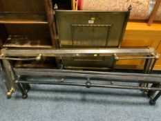 Two 19th century fenders together with a fire screen (3)