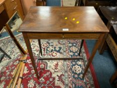A 19th century mahogany single drawer side table W 61 cm