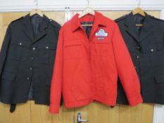 Two black Staffordshire ambulance jackets plus a red Staffordshire paramedic jacket (3)
