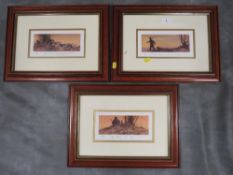 Three framed, limited edition shooting prints