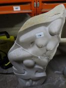 A stone type flat statue of an erotic nature - H 75 cm, W 40 cm