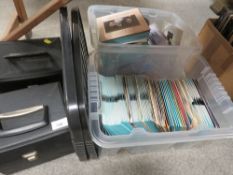 A collection of LP records and 7