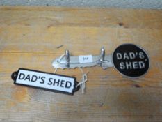 Dads shed keyholder and sign**