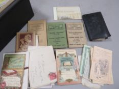A tin of military and early 20th century documents and ephemera to include active service tracts,