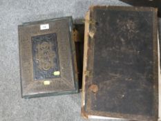 A collection of family bibles, books etc