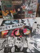 A selection of vintage style metal signs, mainly music and film related, to include Abbey Road,