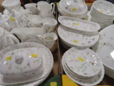 Two trays of Wedgwood Campion tea/dinner ware