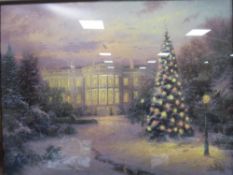 A Thomas Kinkade signed Christmas print 50 x 60 cm