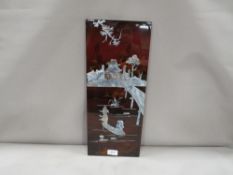 An Oriental panel H 49 cm x W 20cm