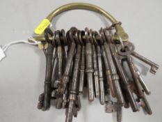 A bunch of antique keys
