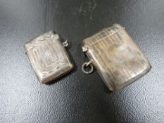 Two hallmarked silver vesta cases