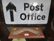 Two vintage signs 'Queensferry school sign' 'Post office sign'