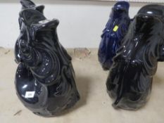 Four large Wade gurgle fish lamp bases