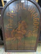 A reproduction 'The Royal Dragoon Ales' sign