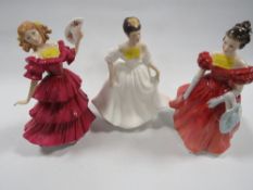 Three Royal Doulton figurines to include 'Winsome' and Jennifer