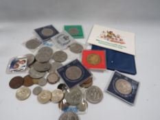 A bag of coins including commemorative issues