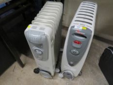 Two oil filled radiators