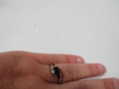 A hallmarked 9 carat sapphire and diamond ring approx. weight 1.9g