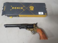 A Denix re-enactment confederate revolver USA 1860 and box