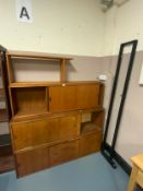 A mid century Interflex teak modular bookcase system