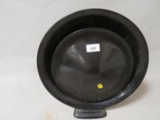 Philips Louis Kralff art deco speaker with modern twin coil stereo speaker fitted, cast iron foot, H