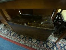 An antique pine blanket box W 85 cm