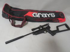 A Grosman air gun and sight
