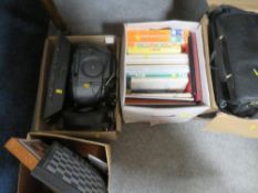 A large quantity of sundries to include stamp sleeves, briefcases, chess boards etc.