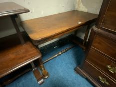 A 19th century stained rectangular hall table W 107 cm