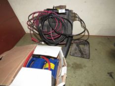 A 12v winch and a boxed tyre pump