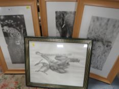 A set of three limited edition Spiral Gallery animal prints together with another (4)