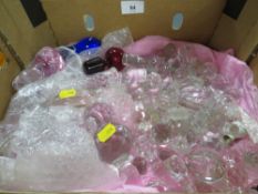 A box of assorted glass stoppers for decanters and bottles (Approx 40+)