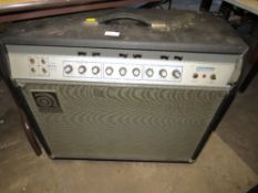 An Ampeg mobile speaker amplifier