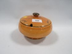 A Moorcroft 'Yacht' design lidded pot, with painted marks to base