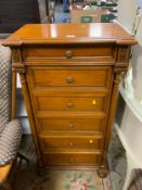 A modern slim six drawer chest W 59.5 cm