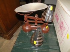 A selection to include a steel locking storage trunk, a boxed Canadian Western hat and a vintage set