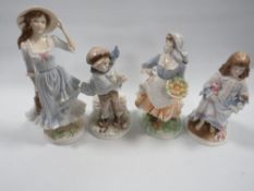 Three Royal Worcester figurines consisting of 'Lullaby', 'Rosie Picking Apples' and 'Summer',
