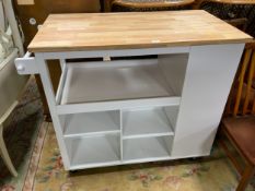 A large modern island kitchen trolley W 116 cm