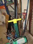 A selection of garden tools