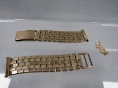 A vintage men's rolled gold watch strap by Montal with 17mm ends