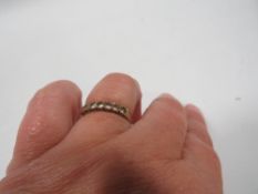 A hallmarked 9 carat gem set gold ring approx. weight 1.3g