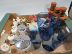 A tray of ceramics and glass to include Aynsley, Doulton etc.