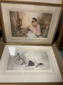Four large William Russell Flint coloured prints to include three limited edition (4)
